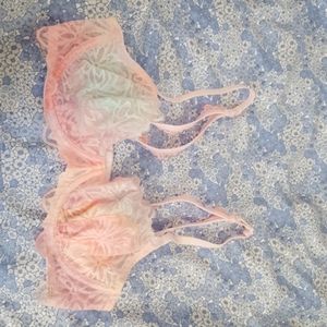 PINK pastel lace bra